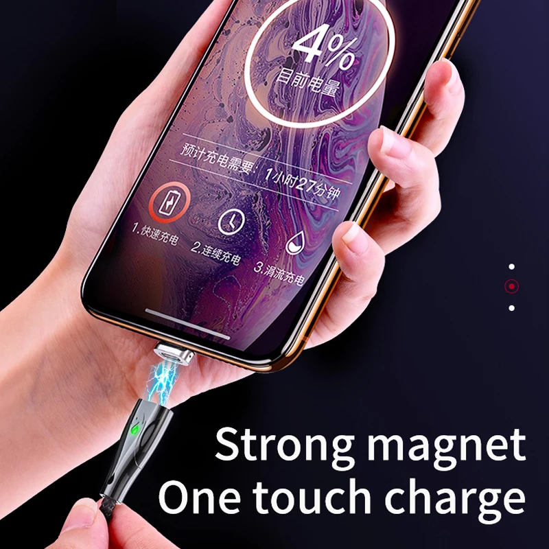 Магнитный USB-кабель HOCO для iPhone 12 11 Xs Max Xr 8 7 кабель быстрой зарядки Тип C зарядное
