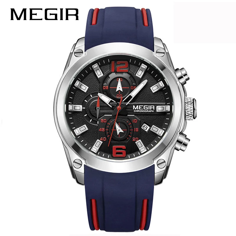 Часы MEGIR мужские модные повседневные спортивные кварцевые