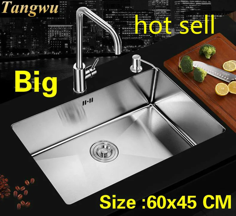 Бесплатная доставка стандартная большая кухонная ручная раковина для квартиры