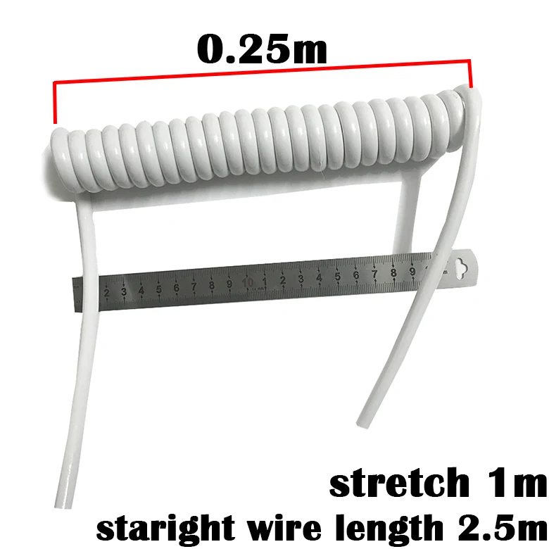 売却 大コイルスパイラルワイヤー3コア2.5春ワイヤー外径60ミリメートルストレッチ10メートルの工業延長コード機専用伸縮ワイヤー