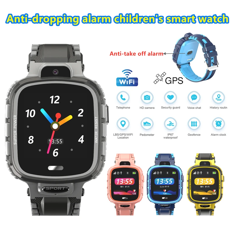 

S26 детский трекер камера для детей IP67 водонепроницаемый SOS мониторинг позиционирования предотвращает падение детские часы