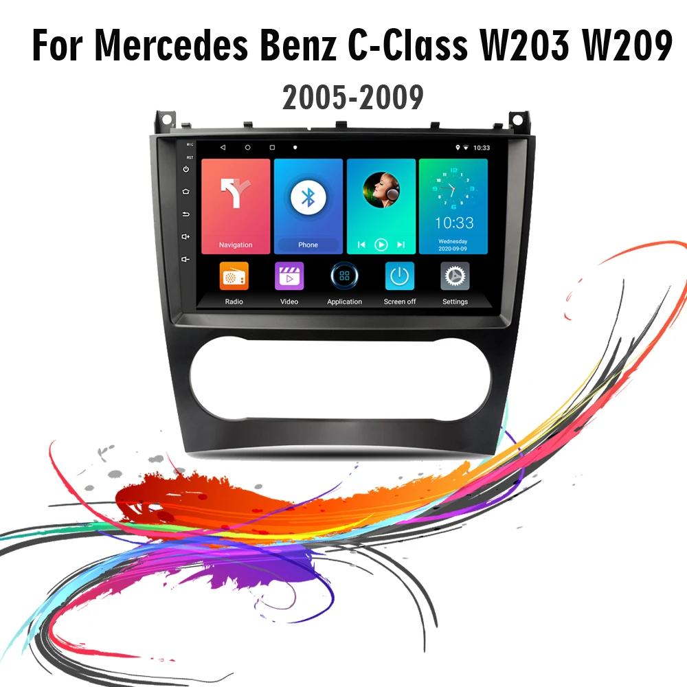 Автомобильный мультимедийный плеер GPS для Mercedes-Benz W203 Android C200 C230 C240 C320 C350 CLK For Benz W209