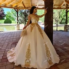 Стильное бальное платье, вечерние платья, марокканский кафтан, выпускной, Золотая аппликация, бальное платье, Свадебная вечеринка, Vestidos Fiesta
