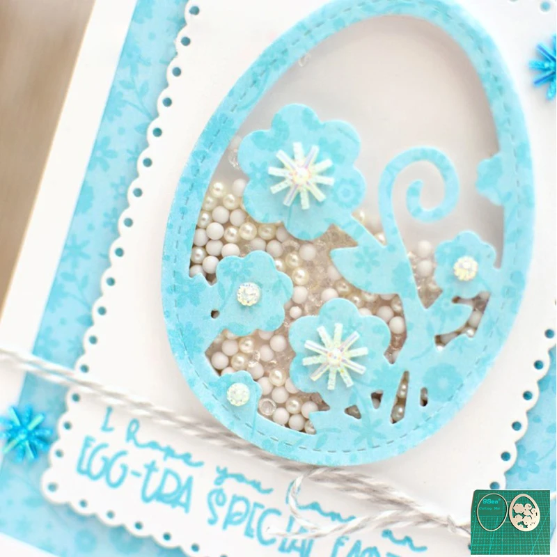 

Cutting Dies Easter Flower Egg Shaker Metal Cutting Dies Stencil For DIY Scrapbooking Paper Card Making Embossing Craft Dies