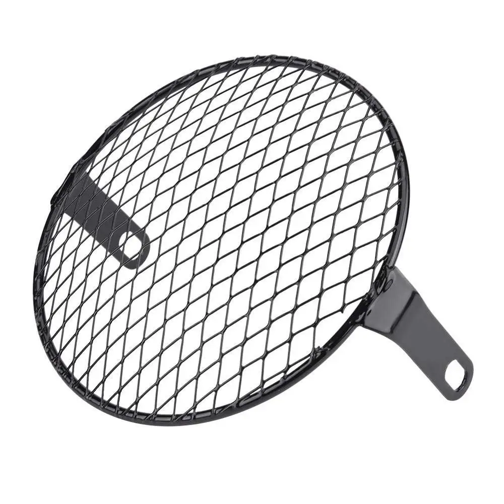 Universal Motorcycle Headlight Protector Grille Guard Cover 7 inch Metal Protection Mesh Grill Side Light Lamp Mount | Автомобили и