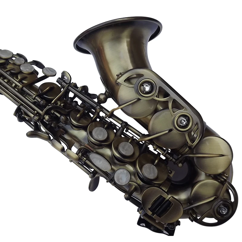 

Маленький локоть высокий шаг саксофон B- Tone античная медь бронза Матовый саксофон