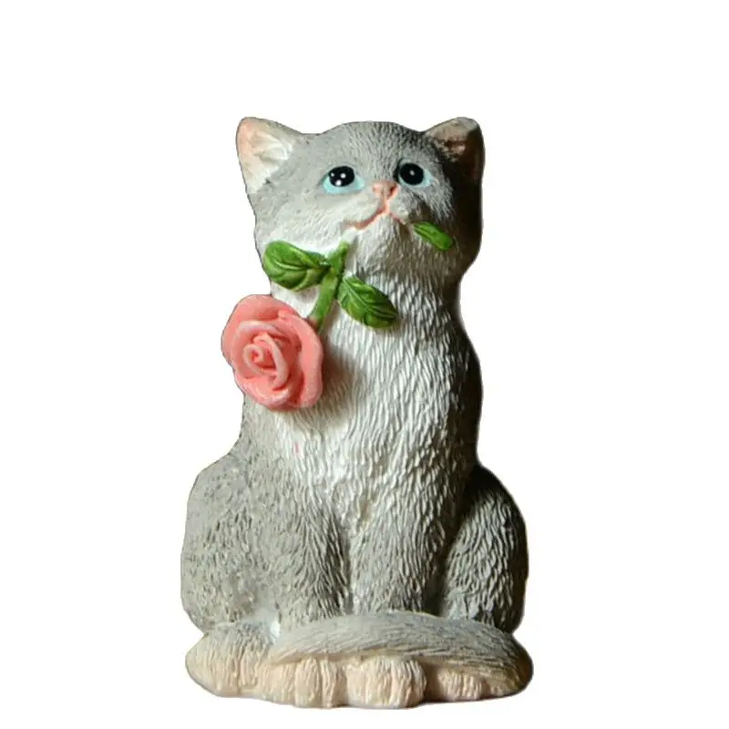 

Lovely Cat model Creativity Rose Decorations gift Small ornaments