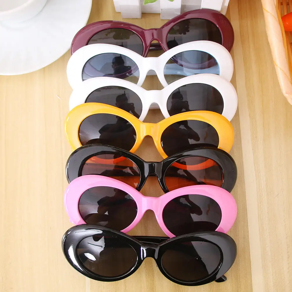 Солнцезащитные очки в стиле панк женские винтажные овальные форме облака для