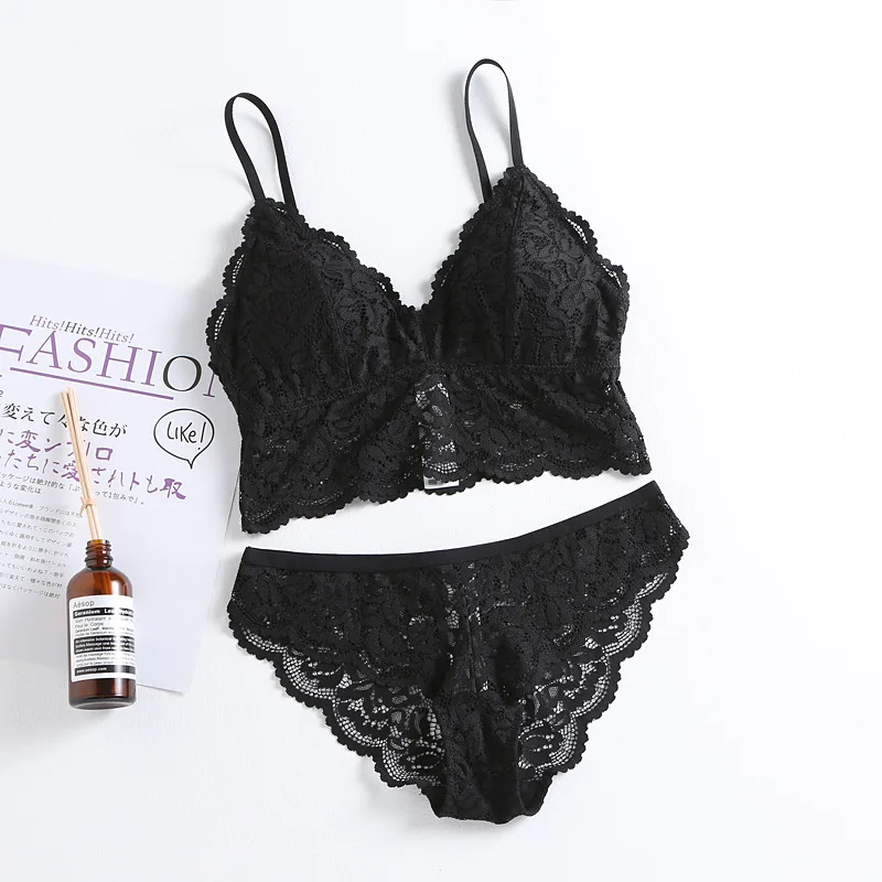 Привлекательный французский кружевной топ треугольный бюстгальтер без камней