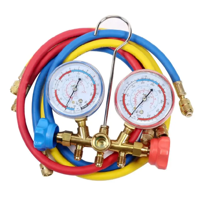 

AC Diagnostic Manifold Freon Gauge Hose Set Charging R134A R12 R22 R502 Refriger