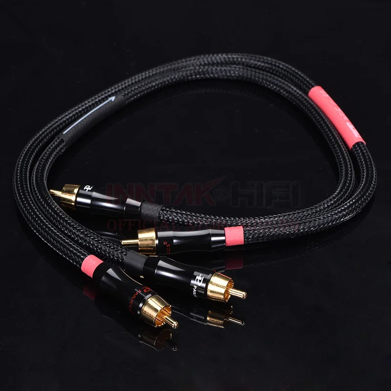 1 пара высококачественный 0 5 метровый RCA кабель 4N-OFC DIY HIFI аудио бесплатная