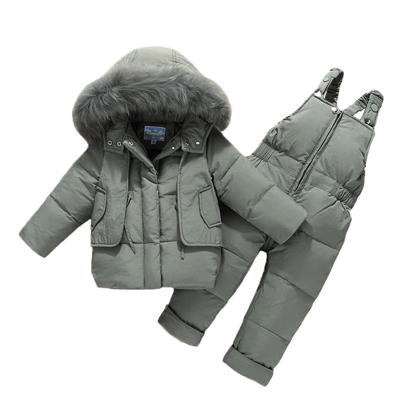 

Winter Down Jumpsuit for Baby Boy Girl Clothes Clothing Set Overalls for Children 2pcs Set Toddler Snowsuit 0-3 Years Old
