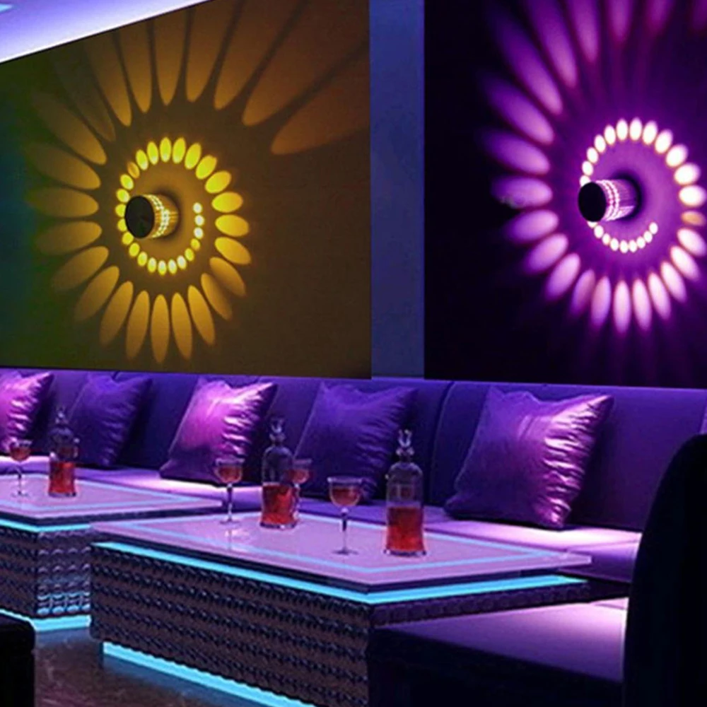 Светодиодный настенный RGB светильник с эффектом освещения дистанционным