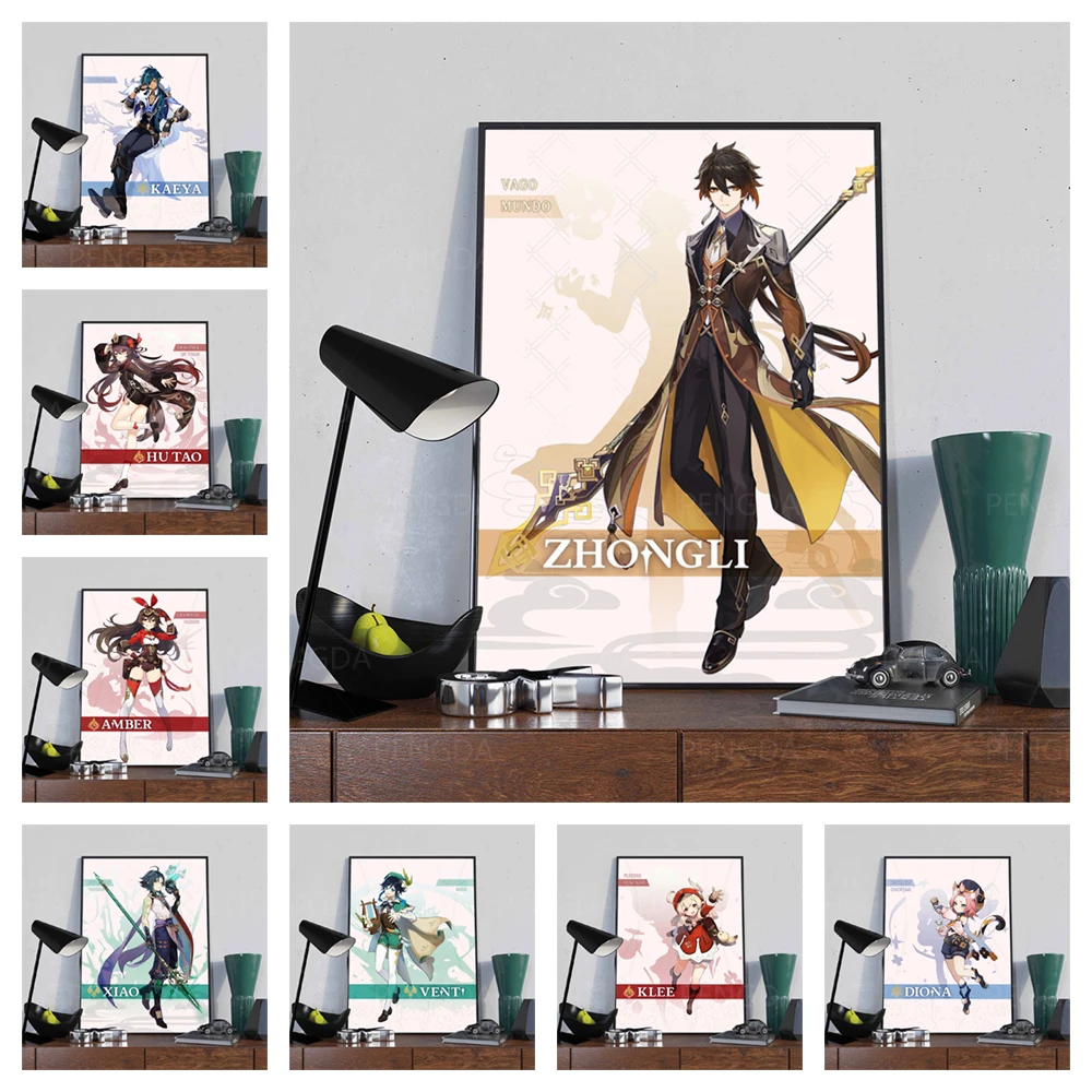 

HD Print Genshin Impact Painting Home Decor Japanese Anime Canvas Poster Modular Pictures Modern Living Room No Frame Wall Art