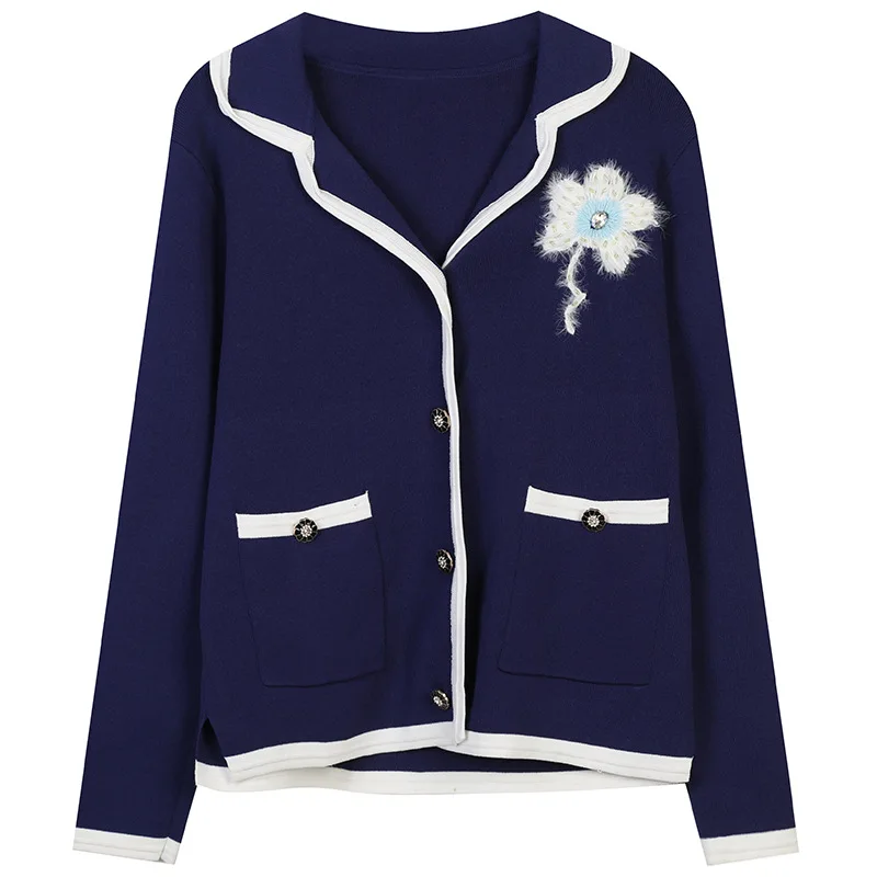 

Женский трикотажный свитер с V-образным вырезом и длинным рукавом