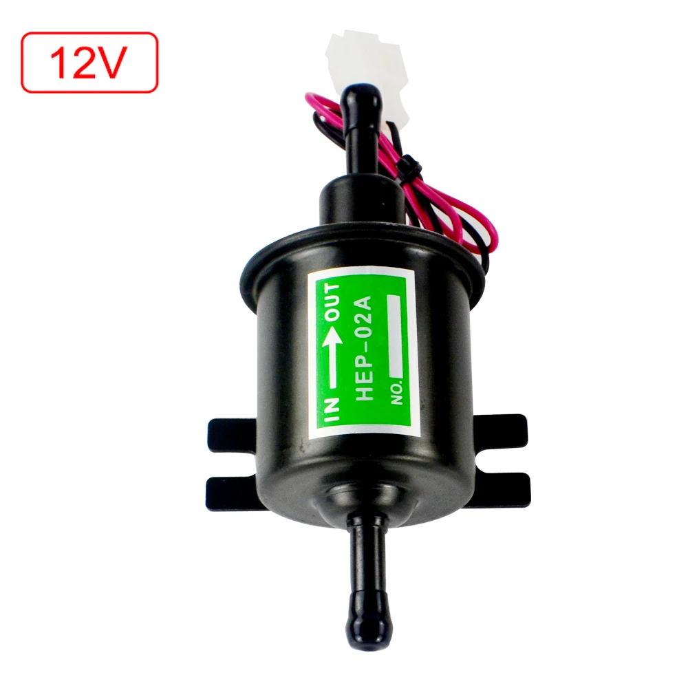 12V Black Lzone-температура в виде бабочек, новинка, 12 V/24 V электрический топливный насос низкого Давление болт крепления провода дизель HEP-02A для автомобильного карбюратора мотоцикла ATV - Цвет: 12V Black