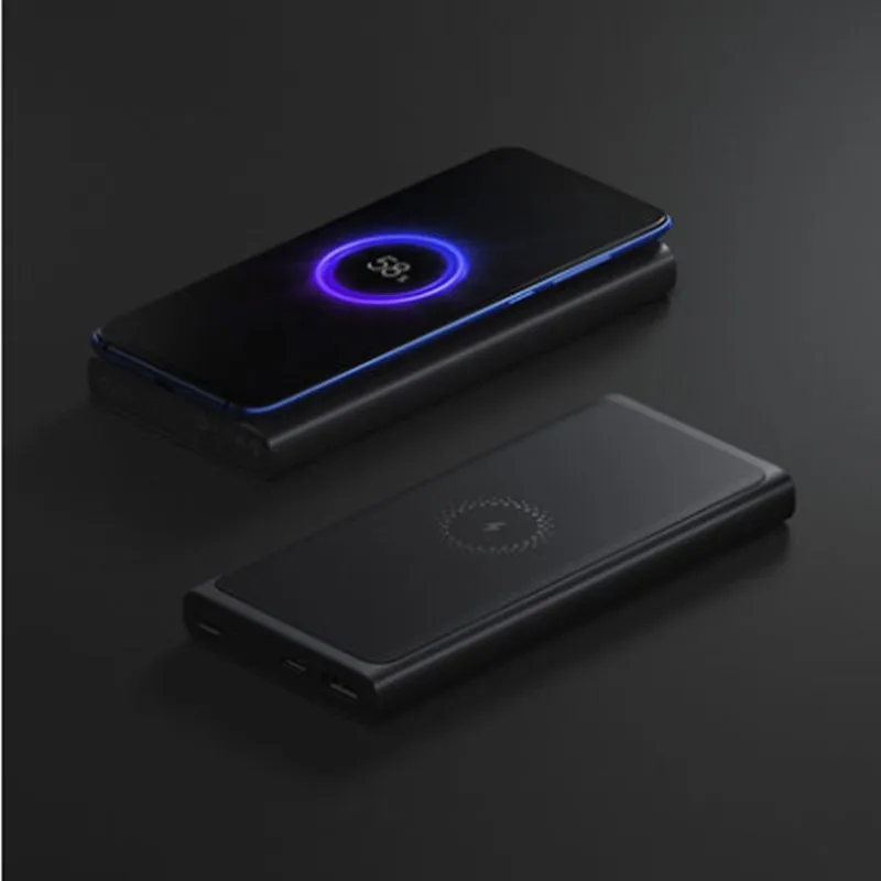 xiaomi18W беспроводная мобильная мощность 10000mAh power bank Qi стандартная Сертификация портативный 2USB-C двухсторонняя Быстрая зарядка