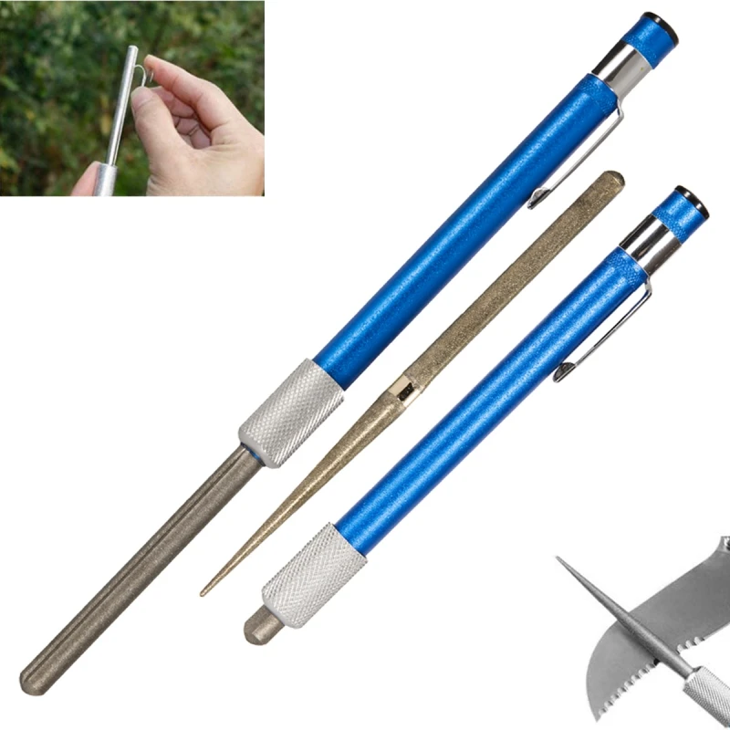 

Retractable Pocket Sharpening Diamond Alloy Pen-File Sharpening Hook Tool Kit For Hunting Fish Saw Hook Fishing Outdoor Explore.