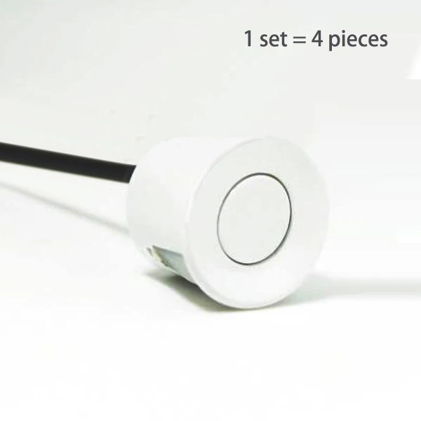 4pcs White Sensor Автомобильный комплект светодиодных датчиков парковки 22 мм Датчик s подсветка Дисплей обратный резервный Радар монитор Система Авто парктроник 12 В черный серебристый - Название цвета: 4pcs White Sensor