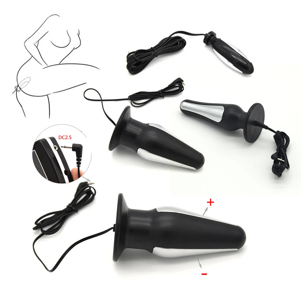 Electric Shock Anal Vibrator Adults Sex Toys G spot Stimulator Medical Themed Big Dildo Plug For Men Prostate Massager | Красота и