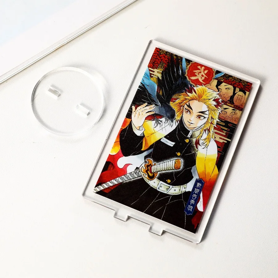 Anime Demon Slayer Kimetsu no Yaiba Stand Board Kamado Tanjirou Cosplay Cartoon Acrylic Desk Stand Board Decors 7.5x11.5cm