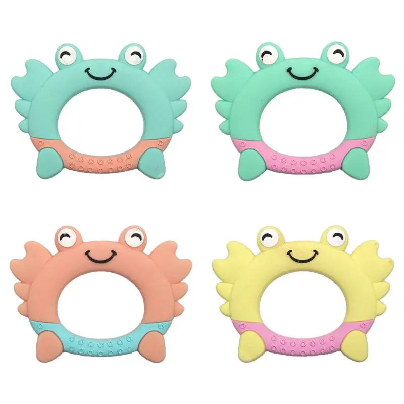 Милый мультфильм краб Прорезыватель силиконовые молярные палочки младенца