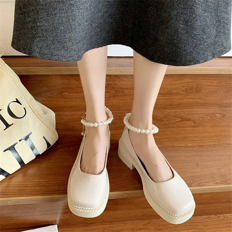 

Jk Uniform Lolita Pu Leather Women's Dress Shoes Elegance Female Sweet Girls Cosplay Anime Loli Black White Ol Ladies Fashion