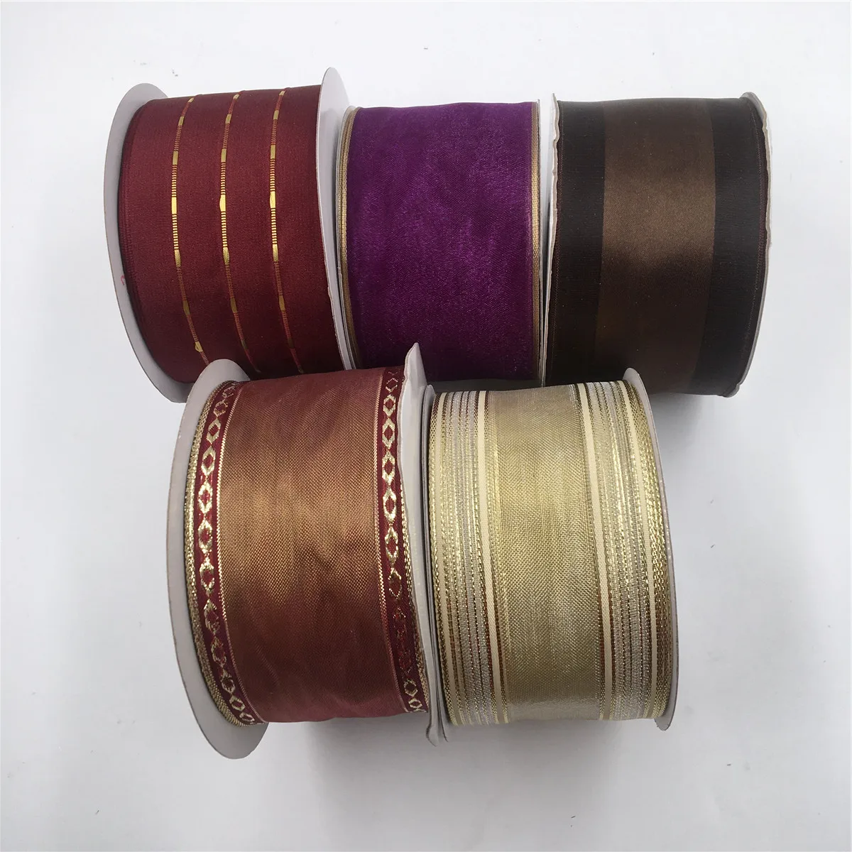 63 мм 25 ярдов лента с проволочным краем для рождества красочная платья банта