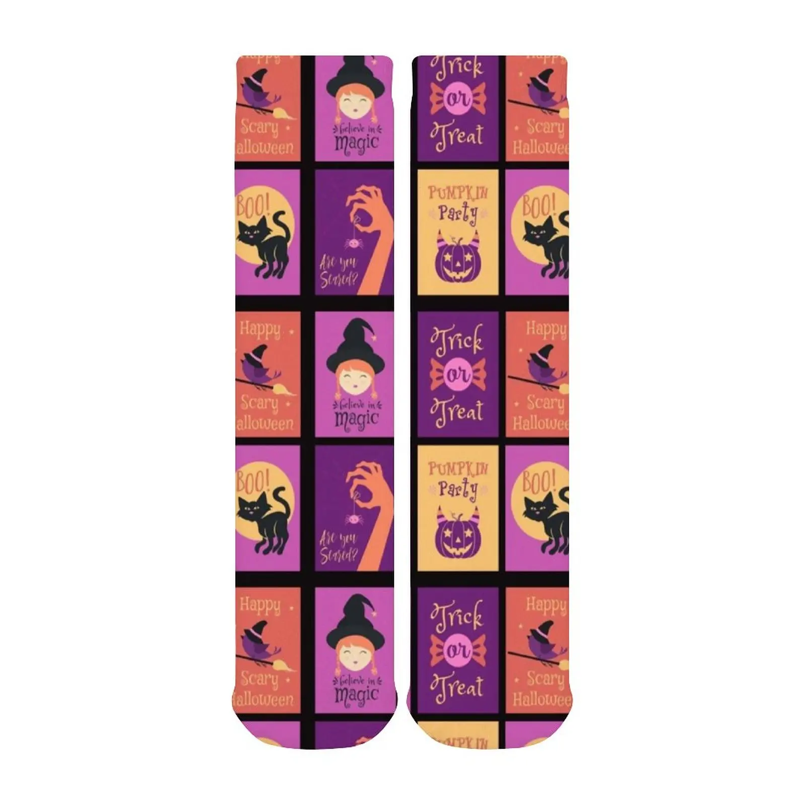

Spooky Socks Men Design Stockings Large Chemical Fiber Non-Slip Silly Autumn Socks