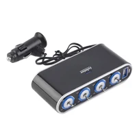12 24V Car Cigarette Lighter Car Charger Dual USB 3 0Cigarette Lighter Adapter 120W Socket Car Power Socket Distributor