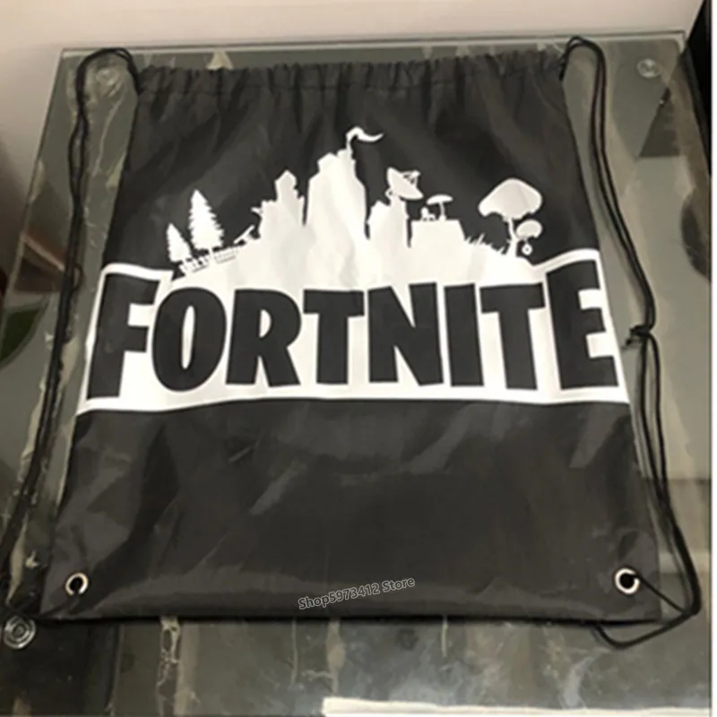 Game Fortnites Fortress Night Drawstring Backpack Simple Polyester Bag Portable Outdoor Battle Royale Sport | Дом и сад