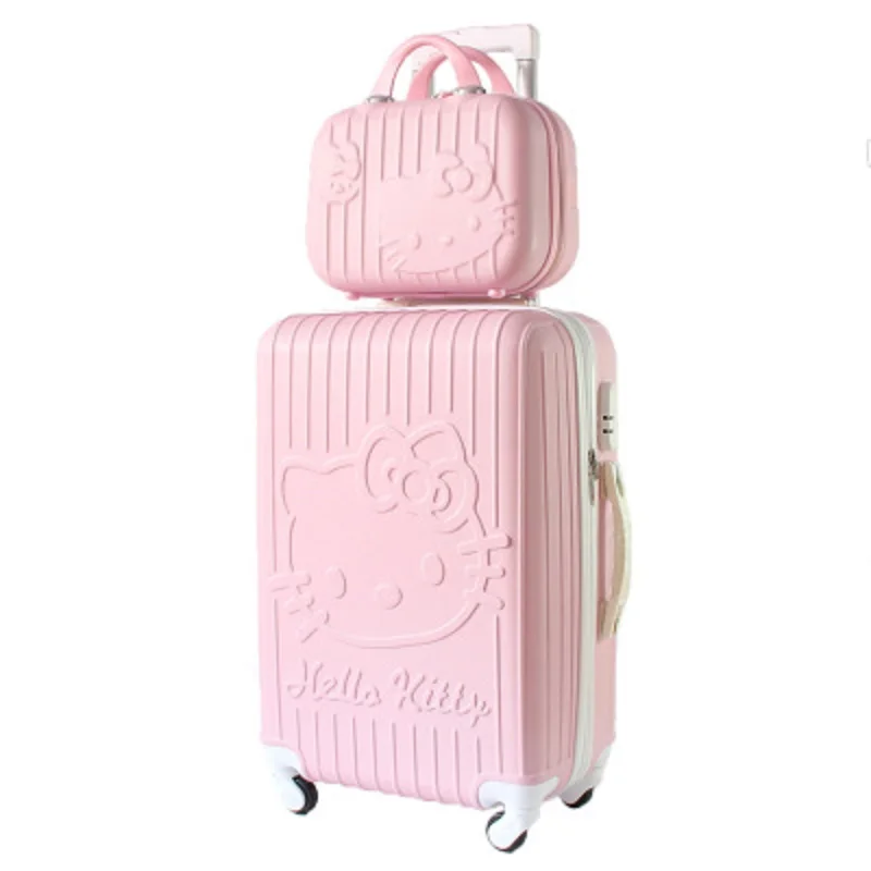 

Women's wheel bag set, 14 inch cosmetic bag set, beautiful leisure travel bag, school bag, 20 / 24 inch