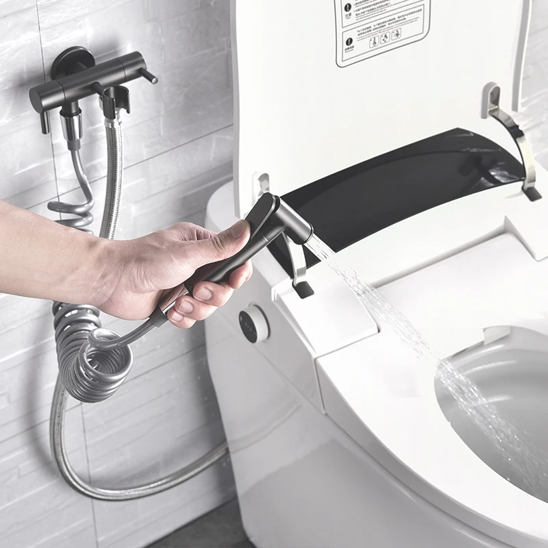 Bidets brass toilet sprayer faucet Chrome-plated Hand-held Wall-mounted Bathroom kitchen Faucet Bidet Sprayer With Hose | Обустройство
