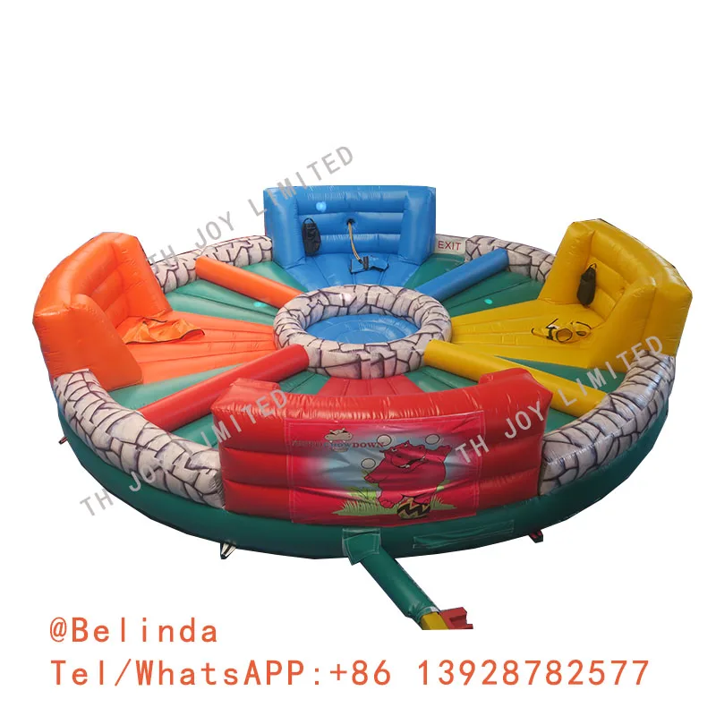 Бесплатная доставка! 4 человек надувные банджи Run игра Голодные Бегемот чау вниз |