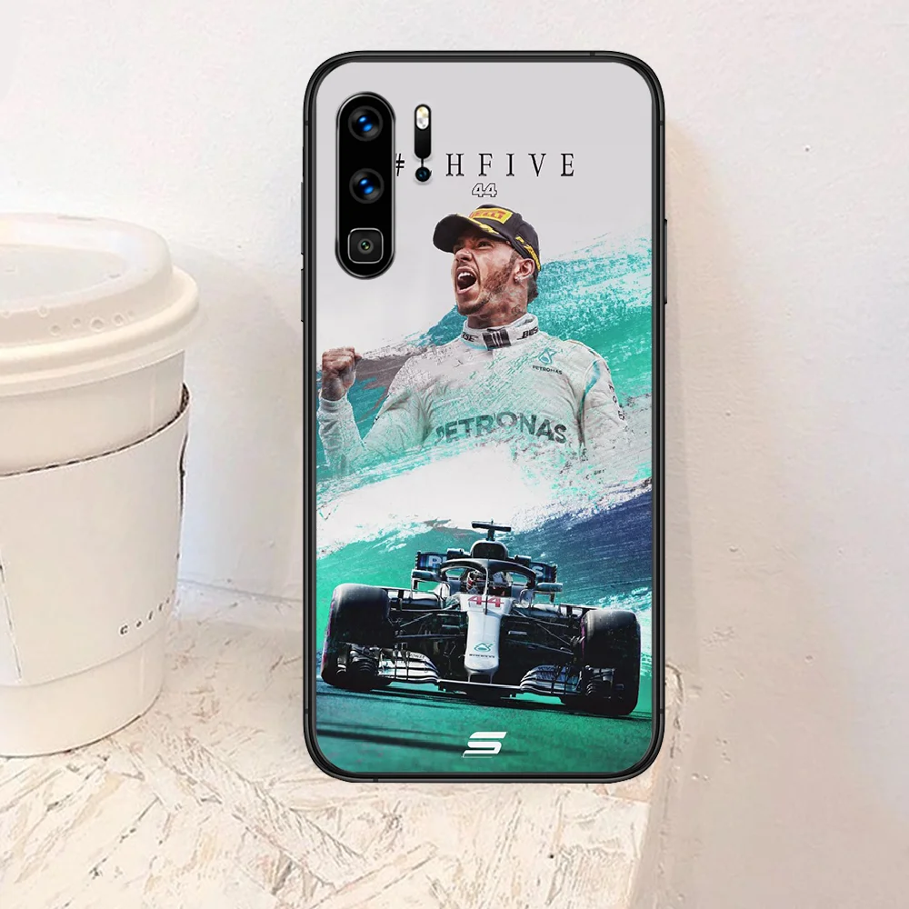 

F1 Lewis Hamilton 44 Phone Case For Huawei P Mate Smart 10 20 30 40 Lite Z 2019 Pro black Back Painting Coque Soft Waterproof