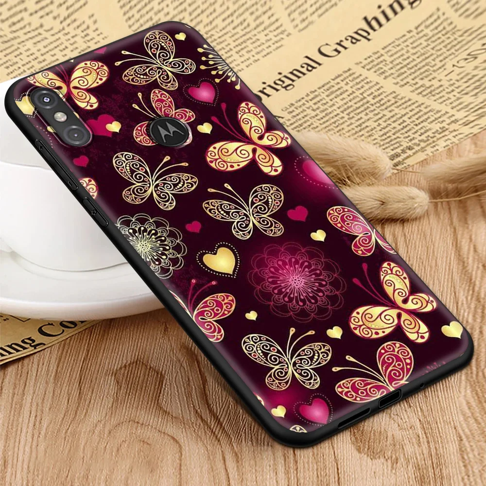 

Cute Butterfly Luxury Coque Cover for Motorola G8 G9 G Power E6S Edge G10 G30 G9 One Fusion Plus Play 5G Silicone Case