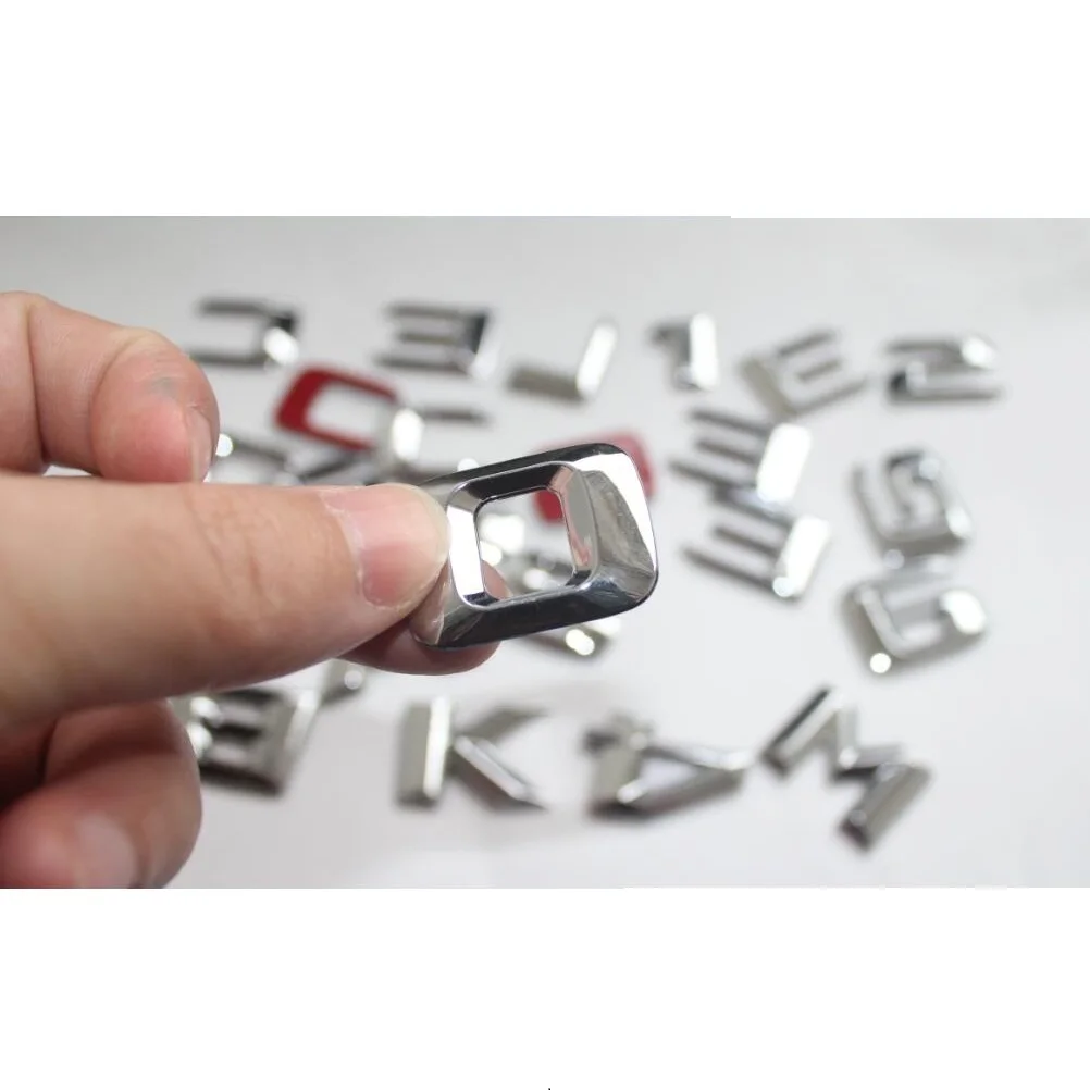 Хромированная наклейка на багажник автомобиля с буквами сзади и эмблемой для