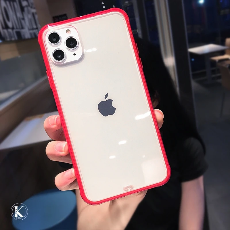 

Shockproof Bumper Transparent Silicone Phone Case For iPhone 11 Pro Max X XS XR 12 Mini 7 8 Plus SE 2020 Clear Protection Cover