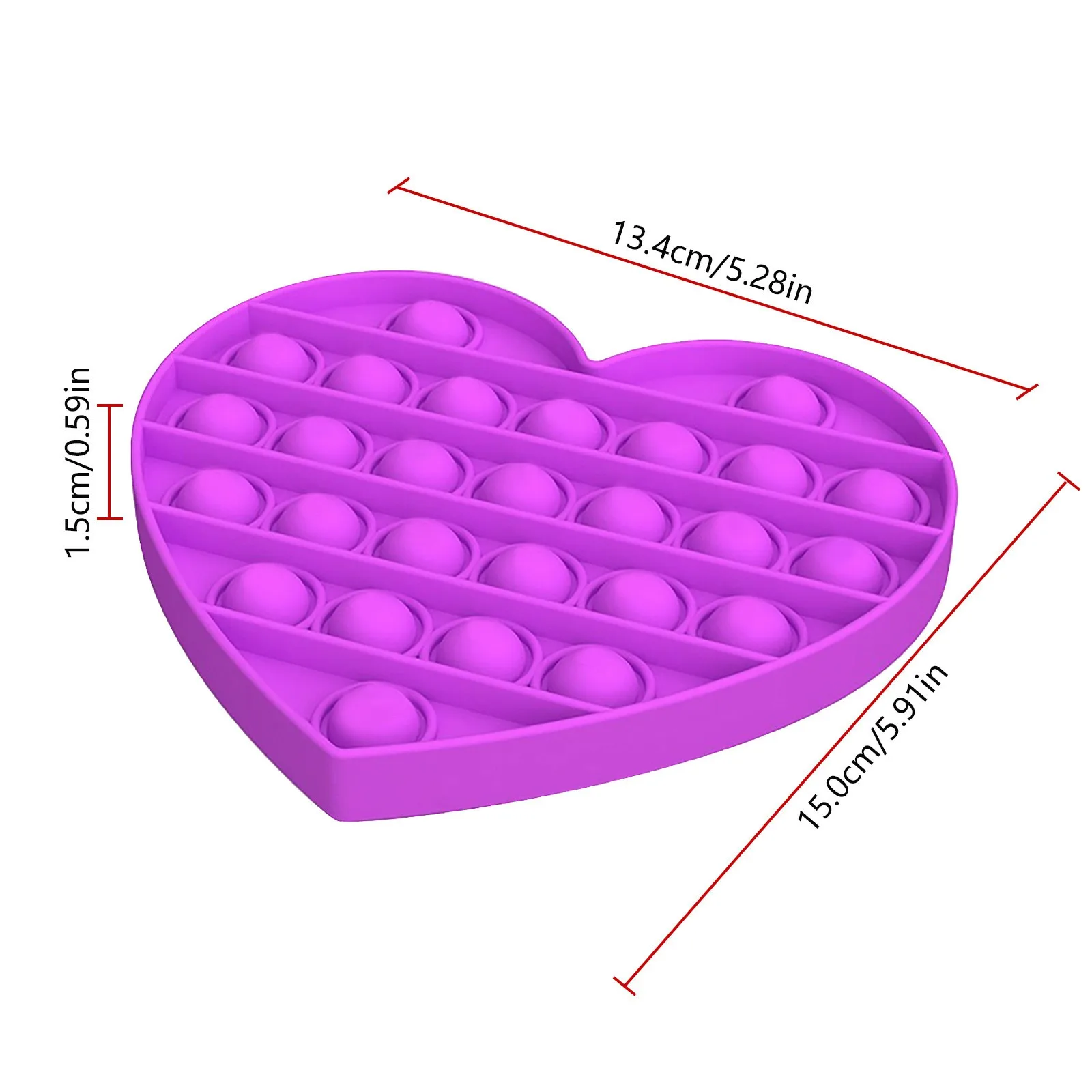 

1pcs Popit Pops Love Push Bubble Fidget Sensory Toy Soft Sticky Autism Special Needs Stress Reliever A Juguetes Gift