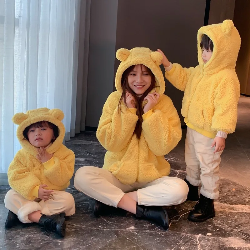 

Mom And Kids Lamb Velvet Jacket Autumn And Winter 2021 New Korean Fashion Trendy Jacket Thickened Women's Casual Homewear