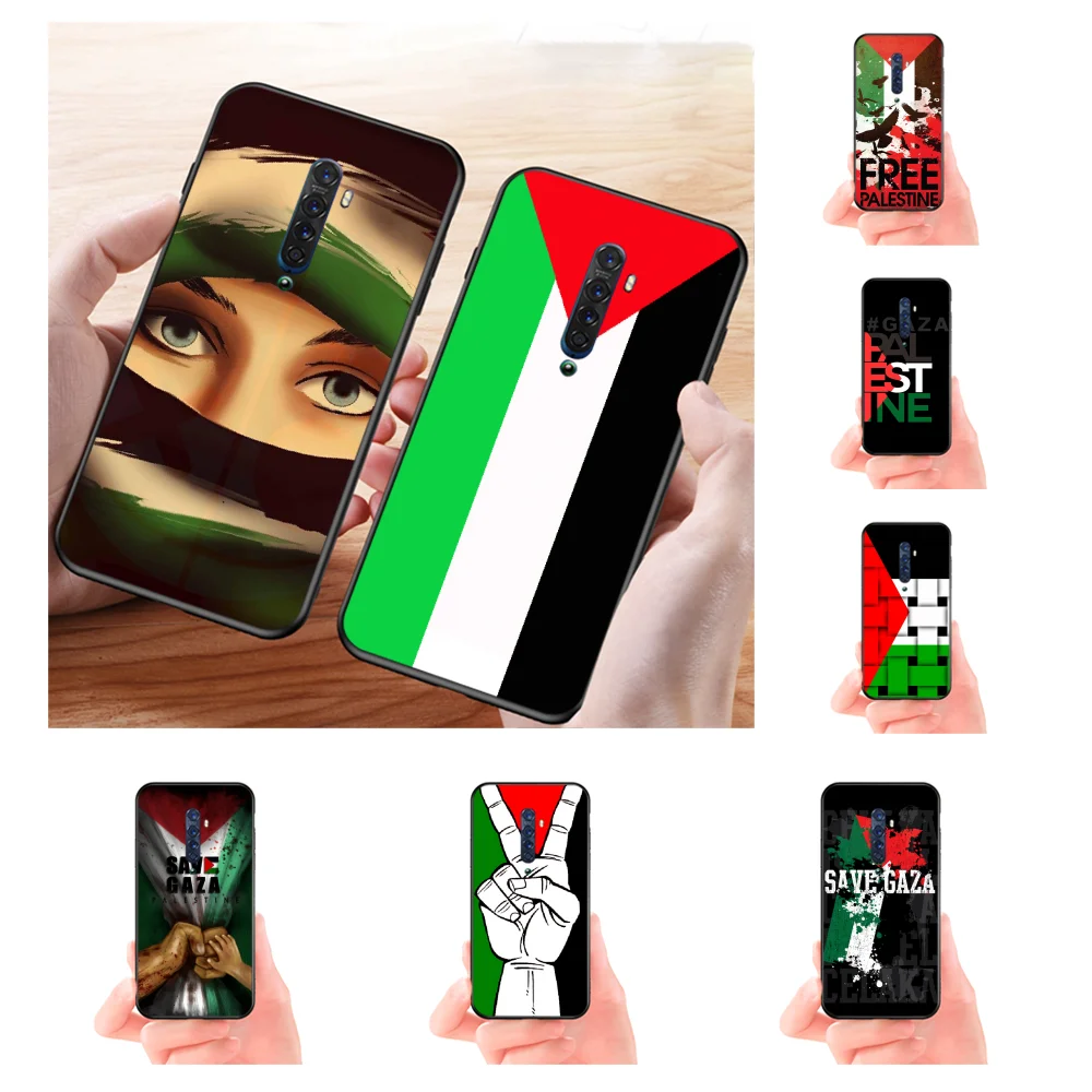 NBDRUICAI палестинский флаг крышка черная мягкая чехол для телефона OPPO Reno2 Z R15 pro R17 R11