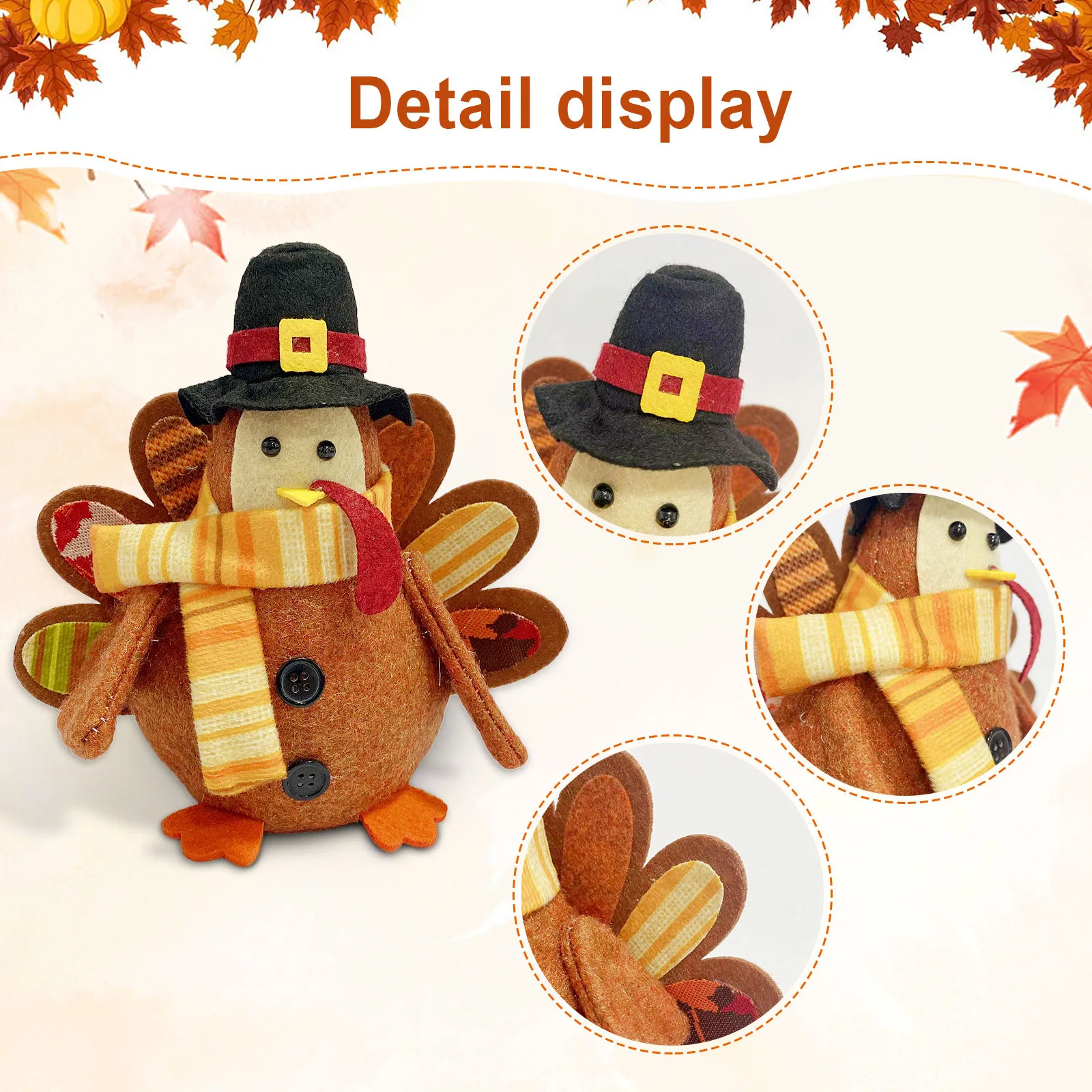 Подсолнух Кукла День благодарения индейка украшения осень кленовый лист Декор