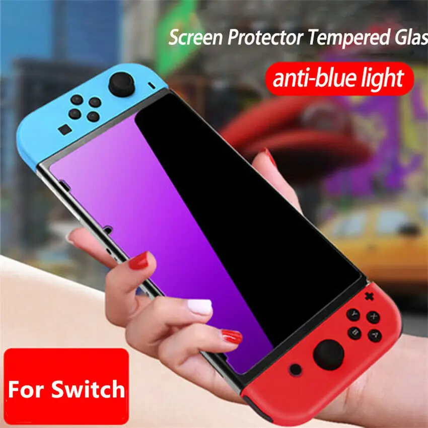 

For Nintendo Switch Tempered Glass Screen Protector Anti-Blue Protection Film