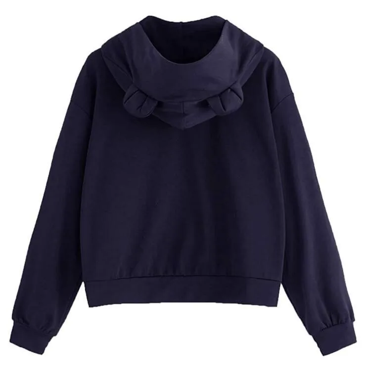 Sweatshirt Women Loose Long Sleeve Pullover Hooded Sweatshirts Cat Christmas Printed Oversized Hoodies Tops Autumn Winter 2020