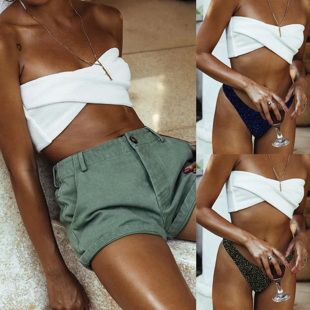 Женский купальник-бикини SAGACE сексуальный бюстгальтер с эффектом пуш-ап