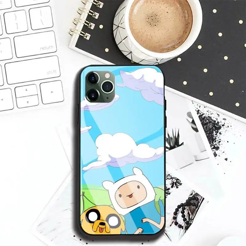 

adventure time Beemo BMO Jake Finn Lumpy For Iphone 12 11 Pro MAX XR X 7 8Plus SE2020 DIY Shockproof Glass Soft Silicone Edge