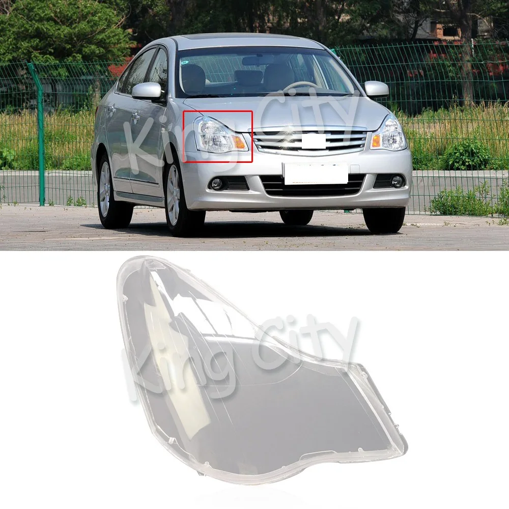 CAPQX For Nissan Sylphy 2006-2009 Almera G 15 Front Headlight Transparent Lamp cover Headlamp Lampshade head light Shade Shell