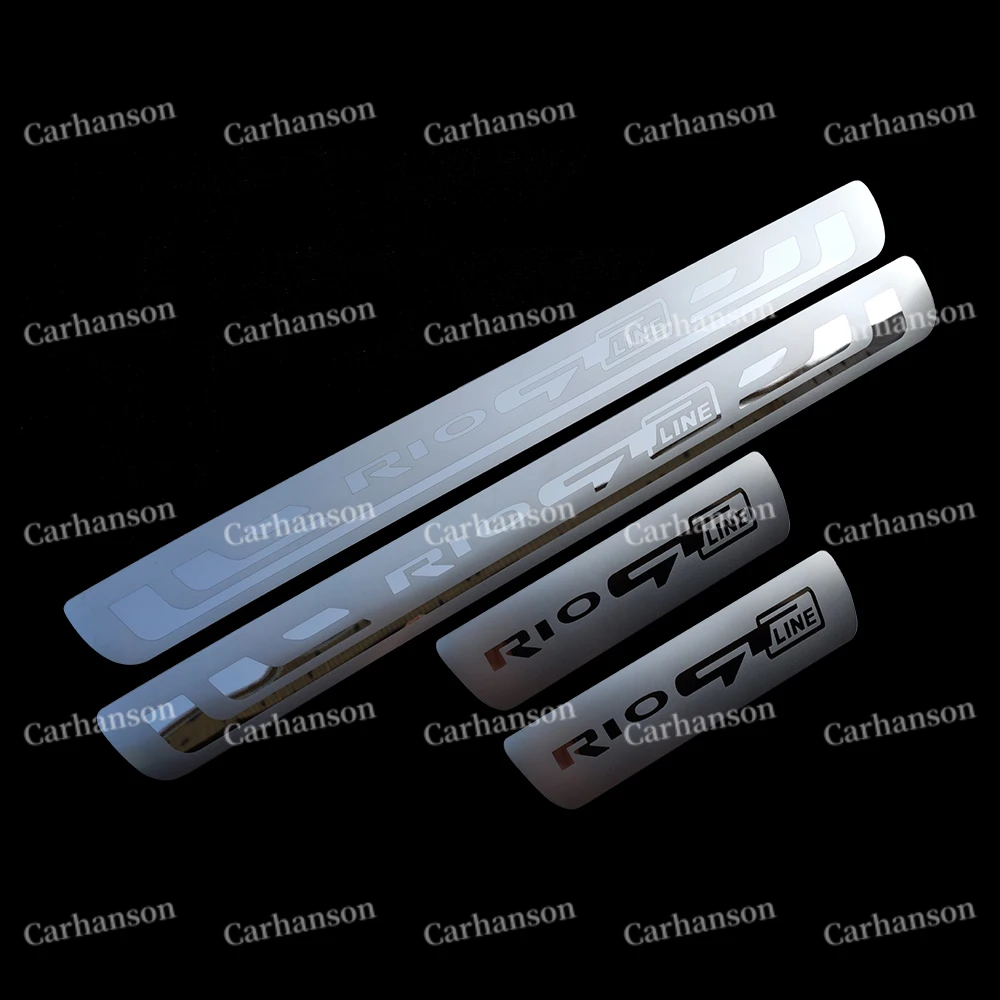 Автомобильная наклейка на порог для Kia Rio Gt Line line из нержавеющей стали Накладка