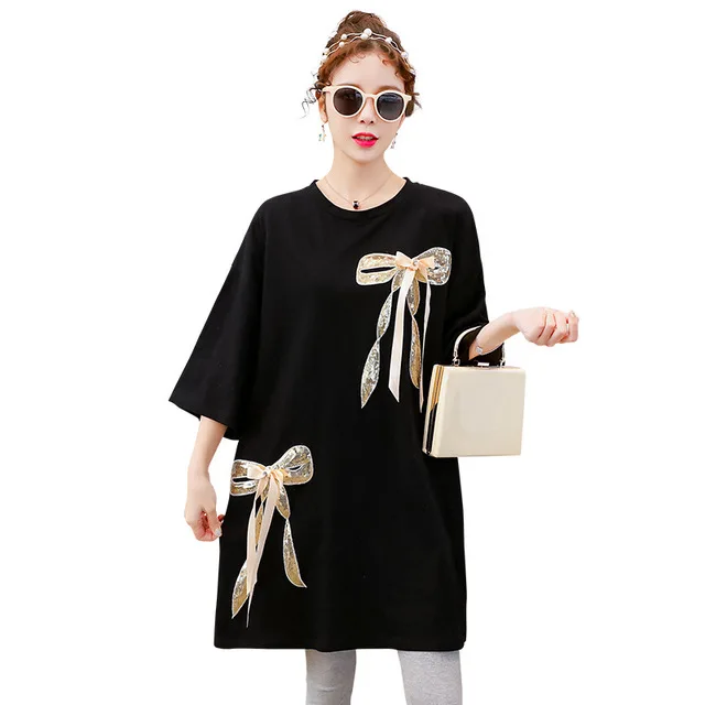 

2019 Cotton Loose Bow Pregnant Women Sweater Ribbon Decoration Maternity Hoodies For Pregnant Women Round Neck Sweatshirt ZL116