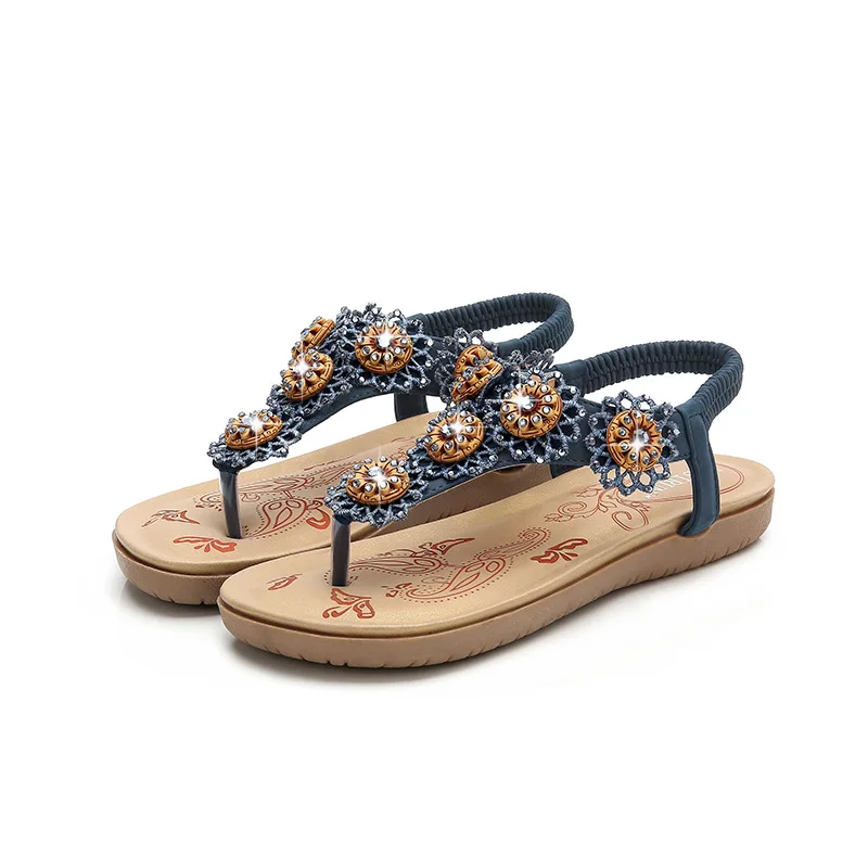 

Босоножки женские с открытым носком, элегантные сандалии в римском стиле, на платформе, туфли с цветочным принтом, Повседневная модная обув...